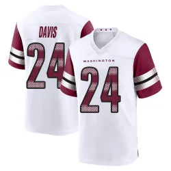 Youth Michael Davis Washington Commanders No.24 Game Jersey - White