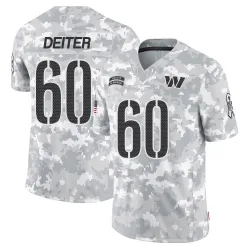 Youth Michael Deiter Washington Commanders No.60 Limited 2024 Salute to Service Jersey - Arctic Camo