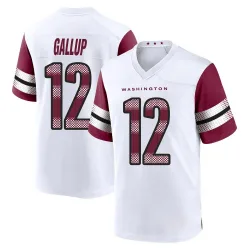 Youth Michael Gallup Washington Commanders No.12 Game Jersey - White