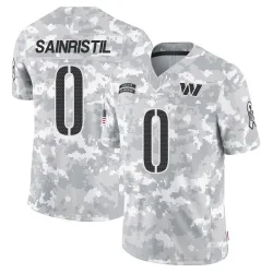 Youth Mike Sainristil Washington Commanders No.0 Limited 2024 Salute to Service Jersey - Arctic Camo