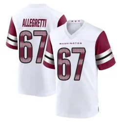 Youth Nick Allegretti Washington Commanders No.67 Game Jersey - White