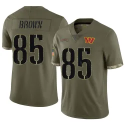 Youth Noah Brown Washington Commanders No.85 Limited 2022 Salute To Service Jersey - Olive