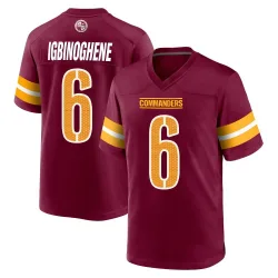Youth Noah Igbinoghene Washington Commanders No.6 Game Burgundy Jersey