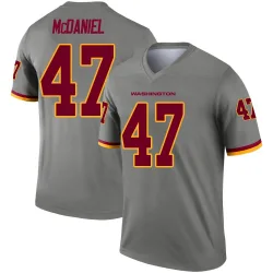 Youth Robert McDaniel Washington Commanders No.47 Legend Inverted Jersey - Gray