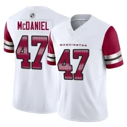 Youth Robert McDaniel Washington Commanders No.47 Limited Vapor F.U.S.E. Jersey - White