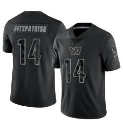 Youth Ryan Fitzpatrick Washington Commanders No.14 Limited Reflective Jersey - Black