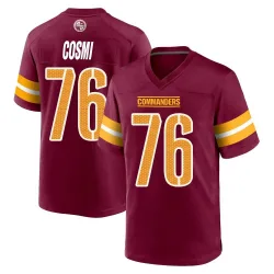 Youth Sam Cosmi Washington Commanders No.76 Game Burgundy Jersey