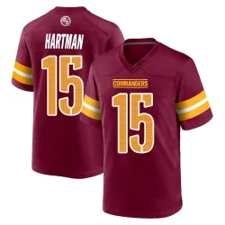 Youth Sam Hartman Washington Commanders No.15 Game Burgundy Jersey