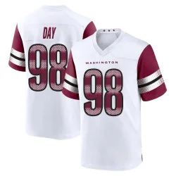 Youth Sheldon Day Washington Commanders No.98 Game Jersey - White