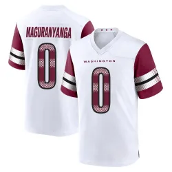 Youth T.J. Maguranyanga Washington Commanders No.0 Game Jersey - White