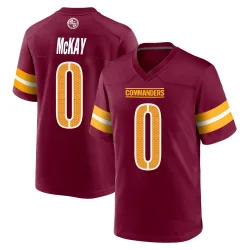 Youth Timothy McKay Washington Commanders No.0 Game Burgundy Jersey