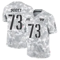 Youth Trent Scott Washington Commanders No.73 Limited 2024 Salute to Service Jersey - Arctic Camo