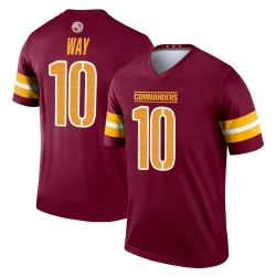 Youth Tress Way Washington Commanders No.10 Legend Burgundy Jersey