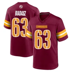 Youth Tyler Biadasz Washington Commanders No.63 Game Burgundy Jersey