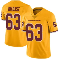 Youth Tyler Biadasz Washington Commanders No.63 Limited Color Rush Jersey - Gold