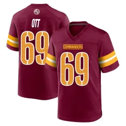 Youth Tyler Ott Washington Commanders No.69 Game Burgundy Jersey