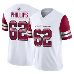 Youth Tyre Phillips Washington Commanders No.62 Limited Vapor F.U.S.E. Jersey - White