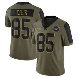 Youth Vernon Davis Washington Commanders No.85 Limited 2021 Salute To Service Jersey - Olive