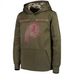Youth Washington Commanders No. 2018 Salute to Service Pullover Performance Hoodie - Green