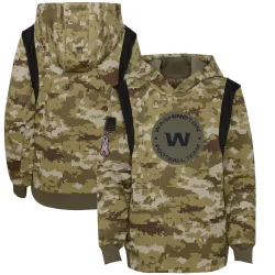 Youth Washington Commanders No. 2021 Salute to Service Therma Performance Pullover Hoodie - Olive