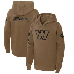 Youth Washington Commanders No. 2023 Salute to Service Club Fleece Pullover Hoodie - Brown