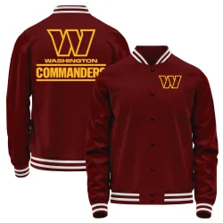 Youth Washington Commanders No. Full-Snap Jacket - Red