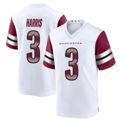 Youth Will Harris Washington Commanders No.3 Game Jersey - White