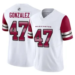Youth Zane Gonzalez Washington Commanders No.47 Limited Vapor F.U.S.E. Jersey - White